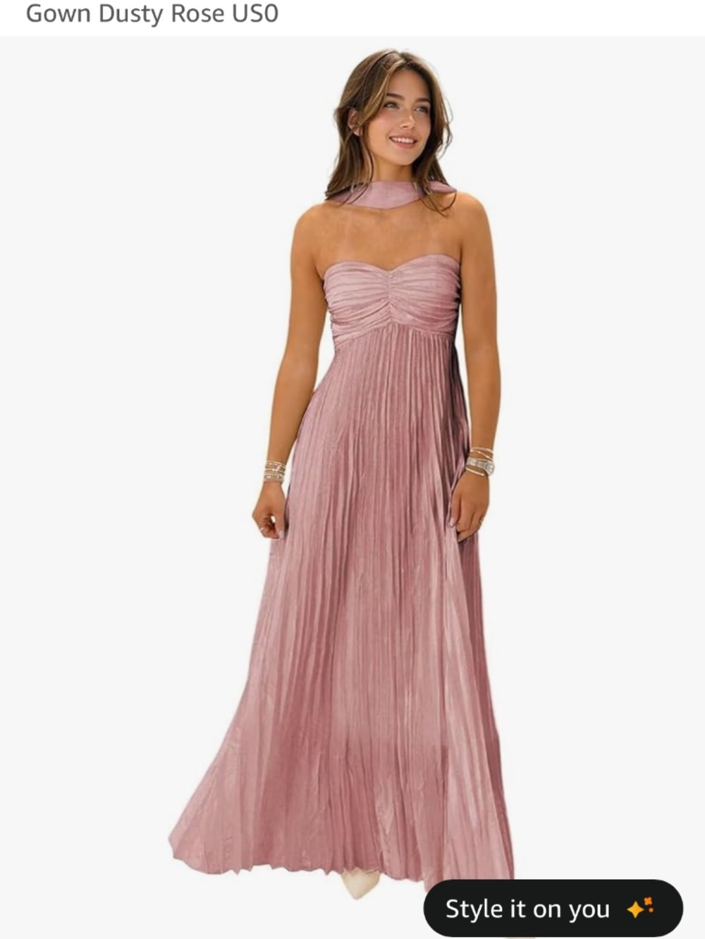 Pleated chiffon formal dress NWT size 0